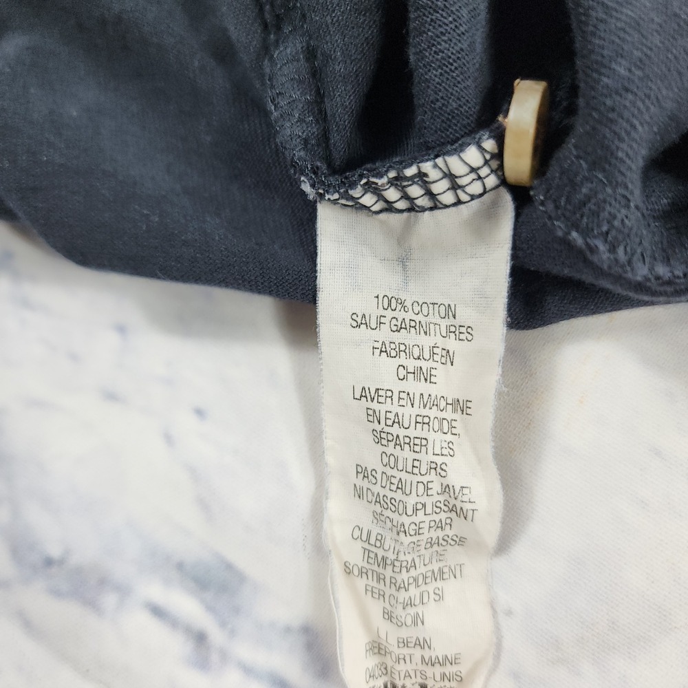 LL Bean Shirt MENS XXL TALL Black Henley Long Sleeve Carefree Unshrinkable - Picture 7 of 12